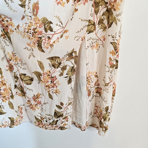 New Reformation Twilight Bella Floral Midi Sun Dress 12 Sundress Cream P… - Picture 5 of 8